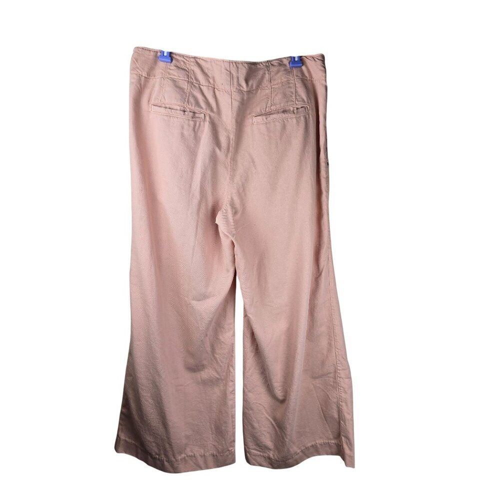 Women's Wide-Leg Pink Pants - Picture 3 of 8